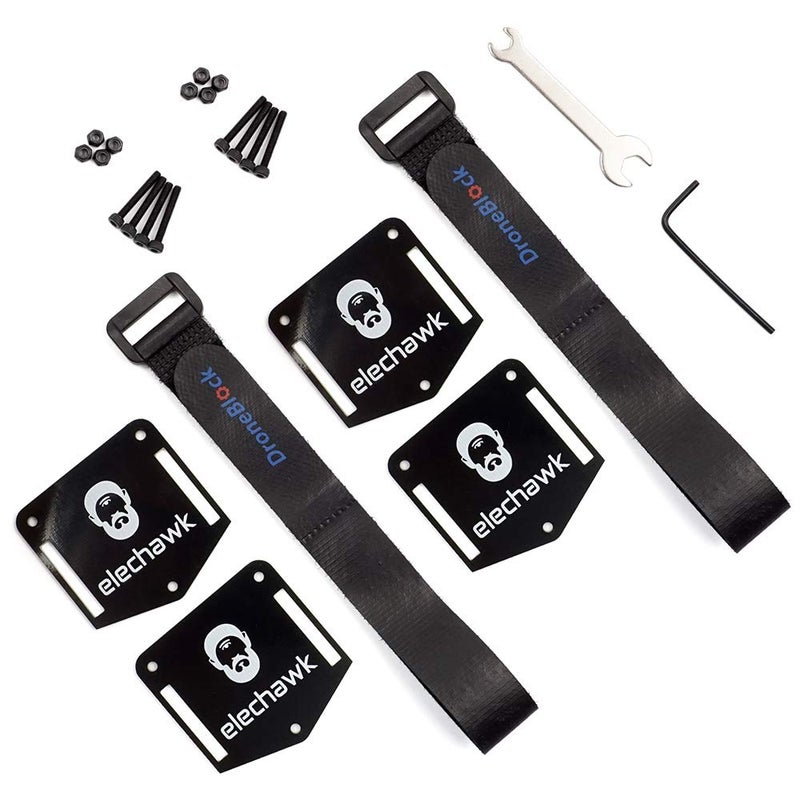 elechawk 2 Set FPV Drone Lock Mount for Backpack Plug-in Accessories DIY Bundle Mount Hanging Buckle with Battery Straps for FPV Quadcopter - Image 2